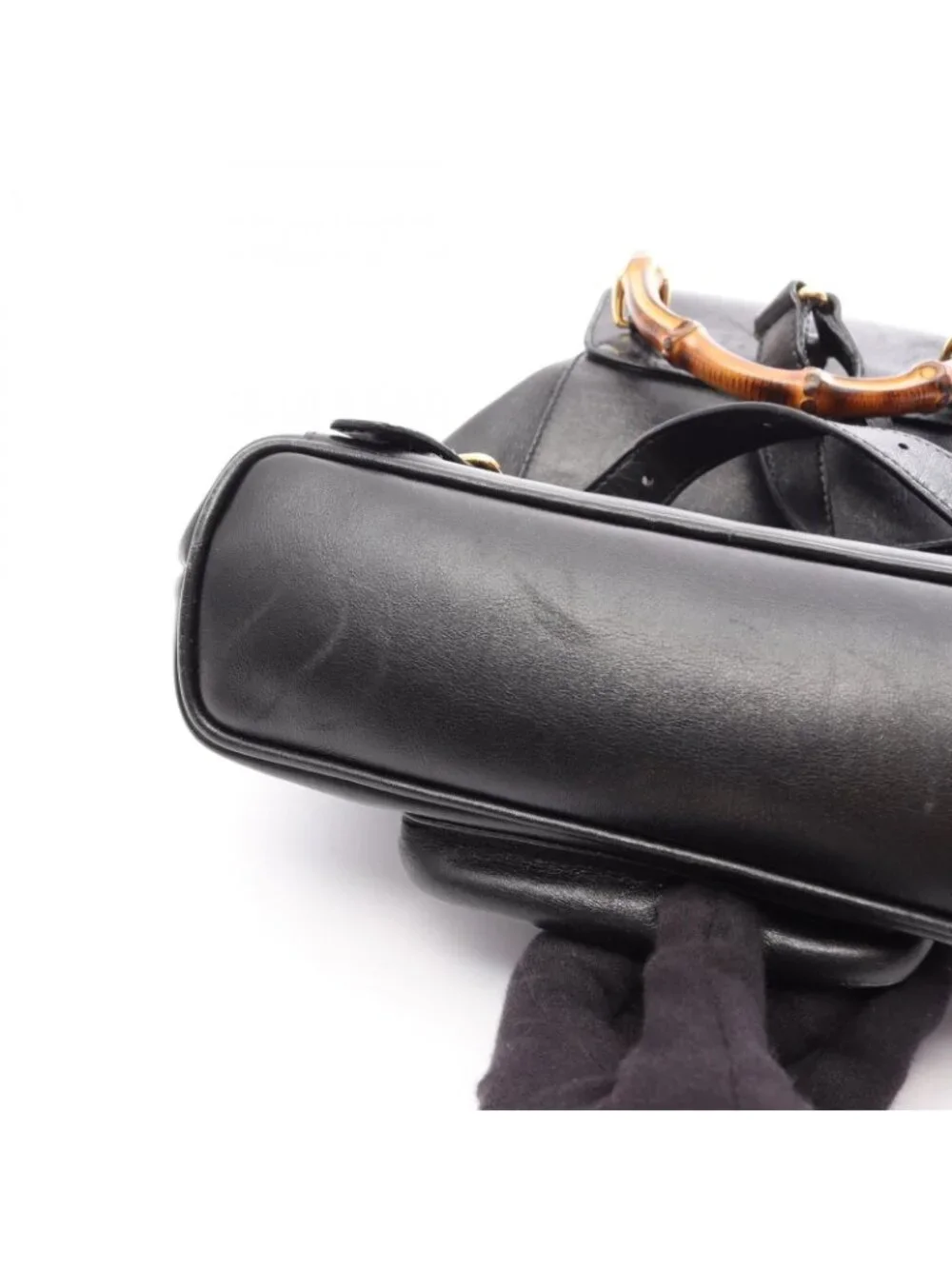 Gucci Backpack Bamboo 003 Black Leather Small